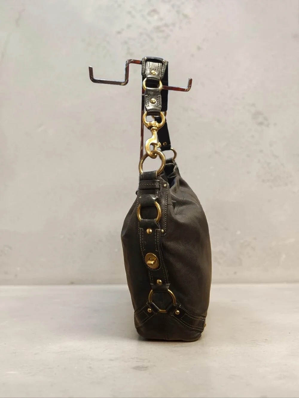 Coach Carly Leather Shoulder Bag